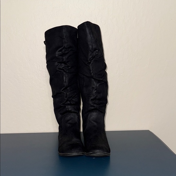 SO Women's Black Over the Knee Boots - Picture 1 of 8